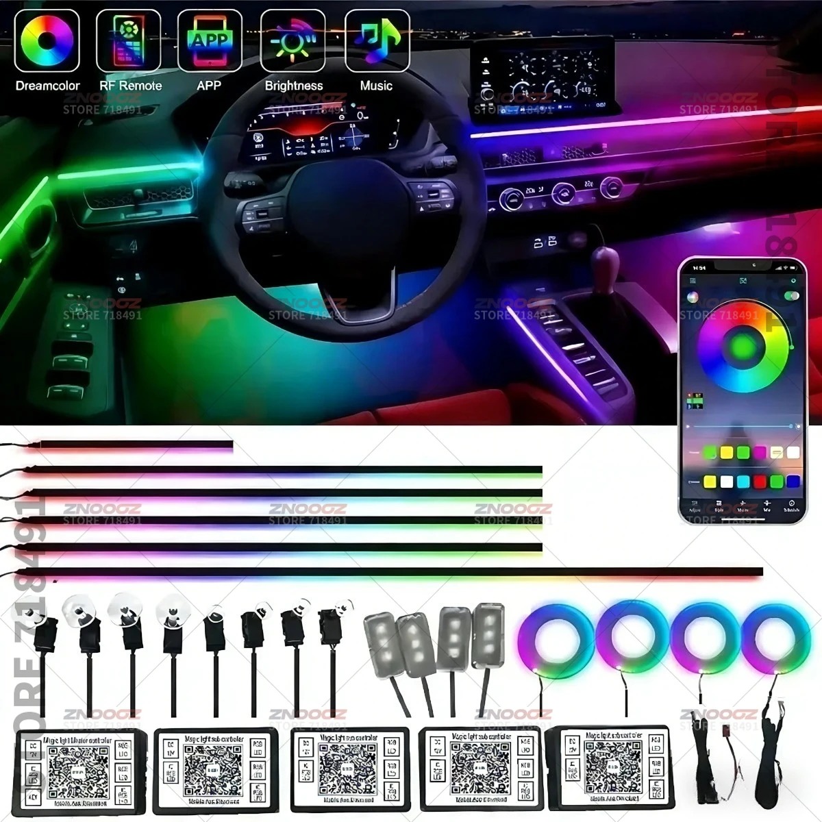 22in1 RGB Interni auto Acrilic - Tech Lighting Accessories recensione e prezzo