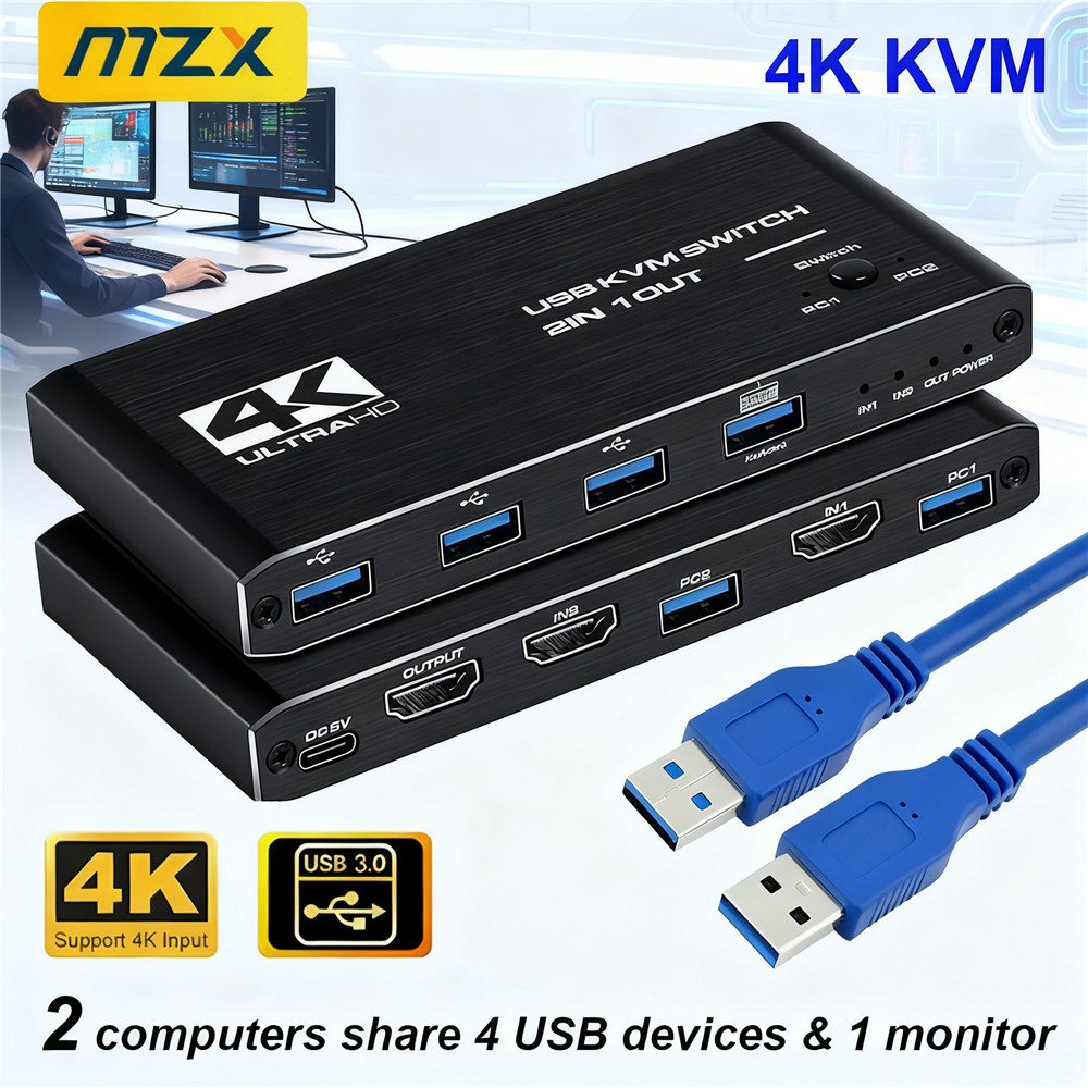 Switch KVM 4K 60Hz, Hub USB 3. - Tech Computer Accessories recensione e prezzo